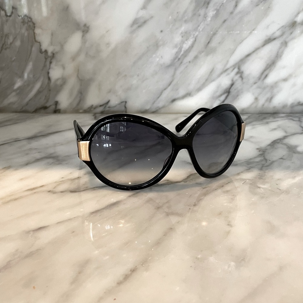 Oliver Peoples Round Black Sunglasses
